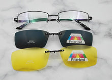 Carica l&#39;immagine nel visualizzatore di Gallery, Men&#39;s Half Business Frame, Myopia Polarized Magnetic Sleeve Mirror Frame Night Vision Goggle Myopia Sunglasses Clip S9265
