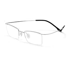 Load image into Gallery viewer, Men&#39;s Hingeless Half Frame β Titanium Ultra Light Pure Titanium Spectacle Frame Myopia Spectacle Frame Optical Eyeglasses Frame