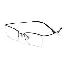 Load image into Gallery viewer, Men&#39;s Hingeless Half Frame β Titanium Ultra Light Pure Titanium Spectacle Frame Myopia Spectacle Frame Optical Eyeglasses Frame