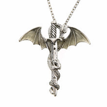 Load image into Gallery viewer, Men&#39;s Luminous Sword Dragon Necklaces Metal Animal Glow In The Dark Necklaces &amp; Pendants Fashion Jewelry Accessories