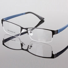 Load image into Gallery viewer, Men&#39;s Metal Frame Clear Lens Half Rim Eyewear Glasses 3 Colors Spectacles