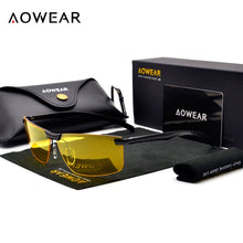 Load image into Gallery viewer, Men's Night Vision Goggles Glasses HD Sight Night Driving Glasses Men Polarized Yellow Sunglasses for Driver Oculos Gafas de sol