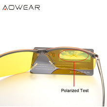Load image into Gallery viewer, Men's Night Vision Goggles Glasses HD Sight Night Driving Glasses Men Polarized Yellow Sunglasses for Driver Oculos Gafas de sol