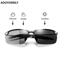 Load image into Gallery viewer, Men's Pochromic Polarized Sunglasses Men Driving Chameleon Glasses Male Change Color Sun Glasses Fishing Day Night Vision UV