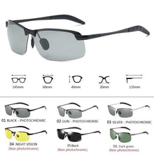 Load image into Gallery viewer, Men&#39;s Photochromic Polarized Sunglasses Men Driving Chameleon Glasses Male Change Color Sun Glasses Fishing Day Night Vision UV