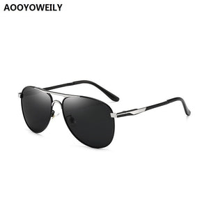 Men's Pilot Sunglasses Men Polarized Fishing Glasses Driver's Alloy Designer Sun Glasses Vintage Shades Male Anti-glare UV400