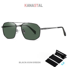 Load image into Gallery viewer, Men&#39;s Polarized Sunglasses Anti UV Bicolor Metal Polygon Frame Eyewear Outdoor Traveling Riding Fishing Sun Eyeglasses Men Retro