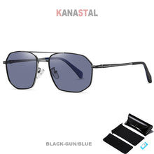 Load image into Gallery viewer, Men&#39;s Polarized Sunglasses Anti UV Bicolor Metal Polygon Frame Eyewear Outdoor Traveling Riding Fishing Sun Eyeglasses Men Retro