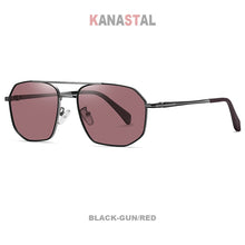 Load image into Gallery viewer, Men&#39;s Polarized Sunglasses Anti UV Bicolor Metal Polygon Frame Eyewear Outdoor Traveling Riding Fishing Sun Eyeglasses Men Retro