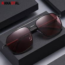 Load image into Gallery viewer, Men&#39;s Polarized Sunglasses Anti UV Bicolor Metal Polygon Frame Eyewear Outdoor Traveling Riding Fishing Sun Eyeglasses Men Retro