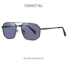 Load image into Gallery viewer, Men&#39;s Polarized Sunglasses Anti UV Bicolor Metal Polygon Frame Eyewear Outdoor Traveling Riding Fishing Sun Eyeglasses Men Retro
