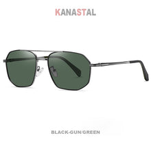 Load image into Gallery viewer, Men&#39;s Polarized Sunglasses Anti UV Bicolor Metal Polygon Frame Eyewear Outdoor Traveling Riding Fishing Sun Eyeglasses Men Retro