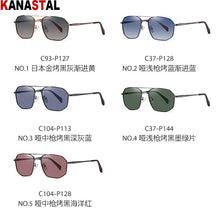 Load image into Gallery viewer, Men&#39;s Polarized Sunglasses Anti UV Bicolor Metal Polygon Frame Eyewear Outdoor Traveling Riding Fishing Sun Eyeglasses Men Retro