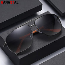 Load image into Gallery viewer, Men&#39;s Polarized Sunglasses UV400 Metal Bicolor Square Frame Visor Eyewear Fishing Driving Outdoor Sports Sun Glasses Men Retro