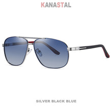 Load image into Gallery viewer, Men&#39;s Polarized Sunglasses UV400 Metal Bicolor Square Frame Visor Eyewear Fishing Driving Outdoor Sports Sun Glasses Men Retro