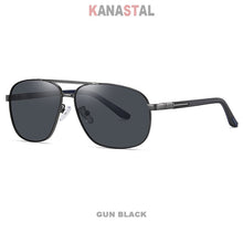 Load image into Gallery viewer, Men&#39;s Polarized Sunglasses UV400 Metal Bicolor Square Frame Visor Eyewear Fishing Driving Outdoor Sports Sun Glasses Men Retro