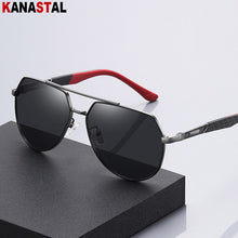 Load image into Gallery viewer, Men&#39;s Polarized Sunglasses UV400 Metal Double Beam Toad Frame Visor Eyewear Fishing Driving Outdoor Sports Sun Glasses Men Retro