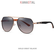 Load image into Gallery viewer, Men&#39;s Polarized Sunglasses UV400 Metal Double Beam Toad Frame Visor Eyewear Fishing Driving Outdoor Sports Sun Glasses Men Retro