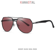 Load image into Gallery viewer, Men&#39;s Polarized Sunglasses UV400 Metal Double Beam Toad Frame Visor Eyewear Fishing Driving Outdoor Sports Sun Glasses Men Retro