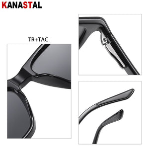 Men's Polarized Sunglasses UV400 TR90 Classic Rice Nails Frame Sunshade Mirror Eyewear Driving Outdoor Cycling Women Sun Glasses