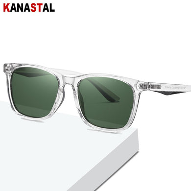 Men's Polarized Sunglasses UV400 TR90 Willow Nails Square Full Frame Visor Eyewear Traveling Sunscreen Driving Sun Glasses Retro