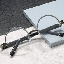 Load image into Gallery viewer, Men&#39;s Reading Glasses Round Eyeglasses for Farsightedness Women Retro Half Frame Hyperopia Eyewear Diopter +1.5 +2.5 +3.5