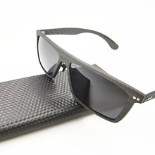 Load image into Gallery viewer, Men&#39;s Retro Square Carbon Fiber Sunglasses Full Carbon Frame Sun Glasses UV400 Polarized Eyewear