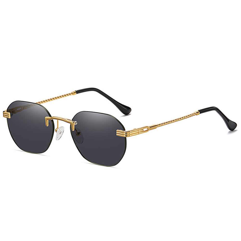 Men's Round Sunglasses Retro Metal Gold Black Brown Classic Sun glasses Woman Accessories Gifts Drop ship