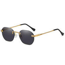 Load image into Gallery viewer, Men&#39;s Round Sunglasses Retro Metal Gold Black Brown Classic Sun glasses Woman Accessories Gifts Drop ship