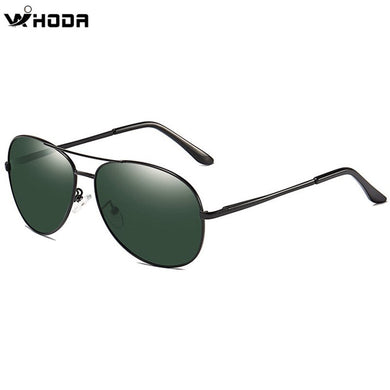 Men's Spring Hinge Polarized Pilot Sunglasses , UV400 Driving Aviation Sun Glasses ,Black Male Eyewear oculos de sol UV400 S103