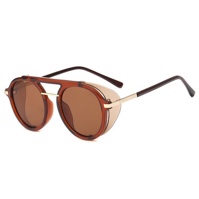 Men's Steam Sunglasses Gothic Round Gradient Sunglasses 2023 Punk Ladies Sunglasses