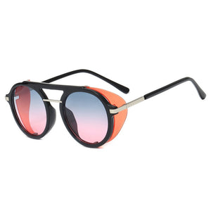 Occhiali da sole a vapore da uomo Occhiali da sole sfumati rotondi gotici 2023 Occhiali da sole da donna punk