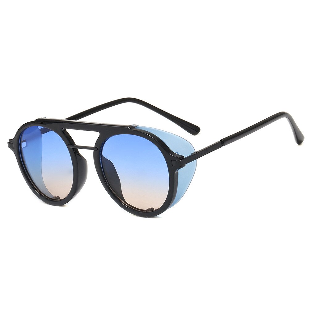 Occhiali da sole a vapore da uomo Occhiali da sole sfumati rotondi gotici 2023 Occhiali da sole da donna punk