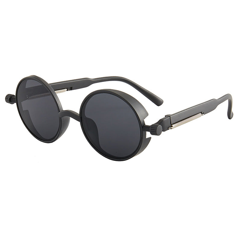 Men's Steampunk Spring Glasses Round Frame Retro Sunglasses Round Gogg ...