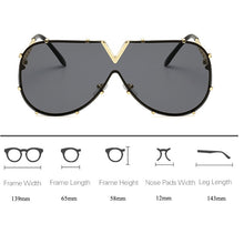 Load image into Gallery viewer, Men's Sunglasses  Oversized Sunglasses Men Brand Designer Goggle Sun Glasses Female Style Oculos De Sol UV400 O2
