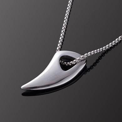 Men's Vintage Animal Wolf Tooth Pendant Necklace For Men Statement Stainless Steel Titanium Jewelry