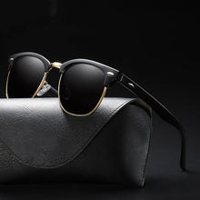 Load image into Gallery viewer, Men&#39;s Women&#39;s Universal Polarized Sunglasses Men&#39;s Women&#39;s Classic Semi-Rimless Retro Sun glasses Men&#39;s Bevel Mirror Summer