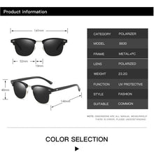 Load image into Gallery viewer, Men&#39;s Women&#39;s Universal Polarized Sunglasses Men&#39;s Women&#39;s Classic Semi-Rimless Retro Sun glasses Men&#39;s Bevel Mirror Summer