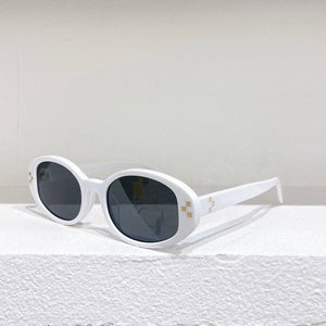 Men's Women's Universal sunglasses CL40212U oval Small frame Hip-hop style glasses Anti-UV 400 black Tortoiseshell