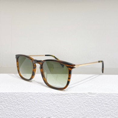 Men's Women's Universal sunglasses DB1034 Light Square frame Black and silver/Tortoiseshell Gradient lenses glasses