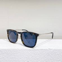 Load image into Gallery viewer, Men&#39;s Women&#39;s Universal sunglasses DB1034 Light Square frame Black and silver/Tortoiseshell Gradient lenses glasses