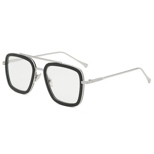 Men's and women's square frames driving sunshade men's sunglasses Iron Man glasses retro decorative men's sunglasses