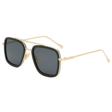 Load image into Gallery viewer, Men&#39;s and women&#39;s square frames driving sunshade men&#39;s sunglasses Iron Man glasses retro decorative men&#39;s sunglasses