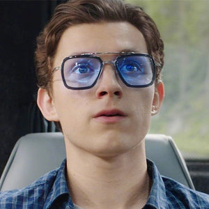 Men's and women's square frames driving sunshade men's sunglasses Iron Man glasses retro decorative men's sunglasses