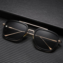Load image into Gallery viewer, Men&#39;s and women&#39;s square frames driving sunshade men&#39;s sunglasses Iron Man glasses retro decorative men&#39;s sunglasses