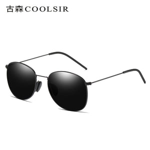 Men's glasses European and American polarized anti-glare sunglasses colorful metal frame driving sunglasses male 6050