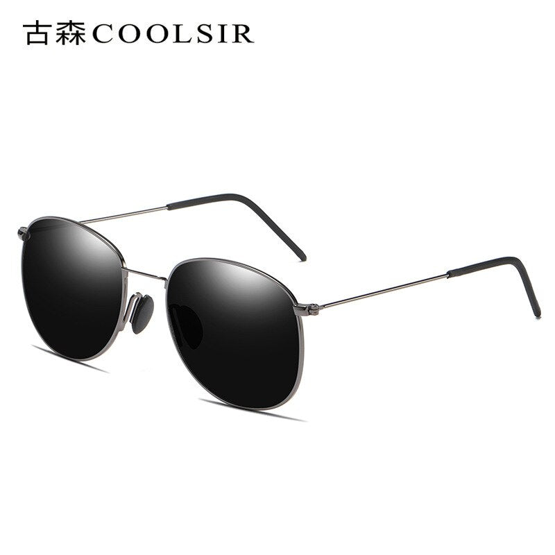 Men's glasses European and American polarized anti-glare sunglasses colorful metal frame driving sunglasses male 6050