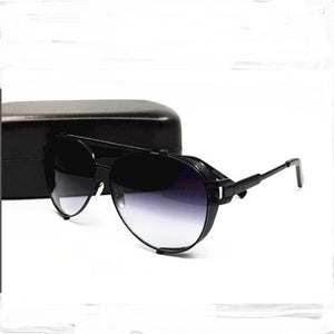 Men's  sunglasses Round glasses with metal frames Classic brown leather box Woman sunglasses