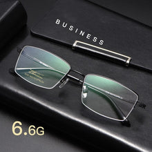 Load image into Gallery viewer, Men&#39;s pure titanium half frame glasses frame ultra light mature business myopia glasses optical prescription glasses frame F2320