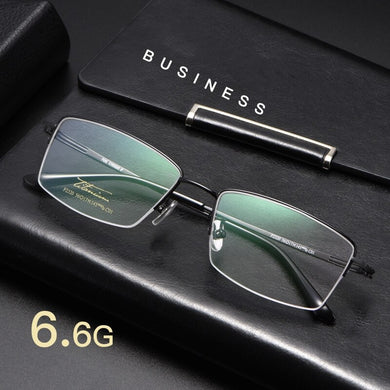 Men's pure titanium half frame glasses frame ultra light mature business myopia glasses optical prescription glasses frame F2320